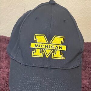 Michigan Wolverines baseball hat cap adjustable blue and yellow gold one size